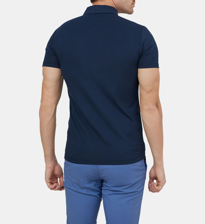 تيشيرت بولو قطن بشريط بشعار