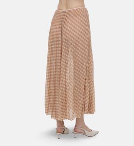 Forte-Forte Elastic Waistband Pleated Skirt, Model View