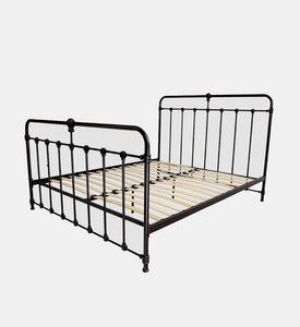 Home Deco and More Stella Iron Frame Bed, Black, 160x200-cm, Packshot View