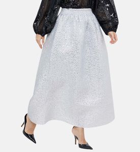 Peau D Ane Elastic Waist Midi Skirt