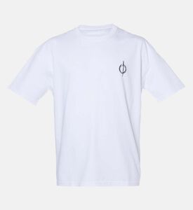 تيشيرت قطن عضوي بطبعة شعار