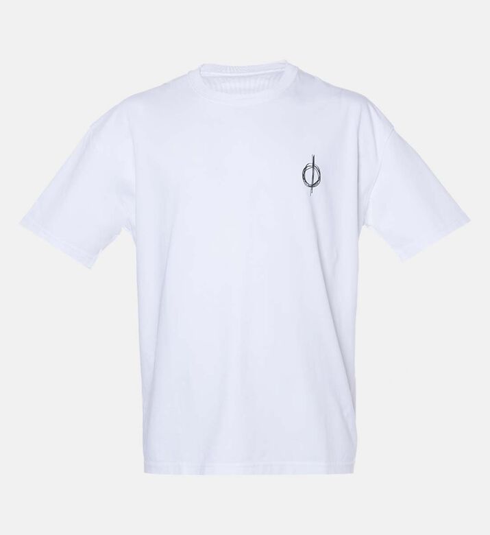 تيشيرت قطن عضوي بطبعة شعار