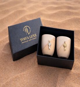 Tohfa Luxe Gold Silver Palm Brass Charm Gift Box, Packshot View