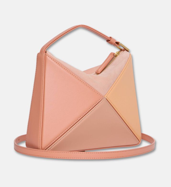 Mlouye Flex Calf Leather Mini Hobo Bag, Peach, Packshot View