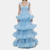 Layered Tulle Ruffle Dress