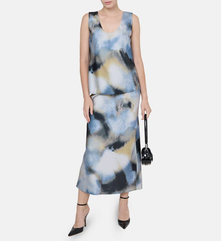 Sasumma Sleeveless Print Top