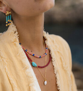 Ottoman Hands Necklace Felice Red Jade Turq, Packshot View