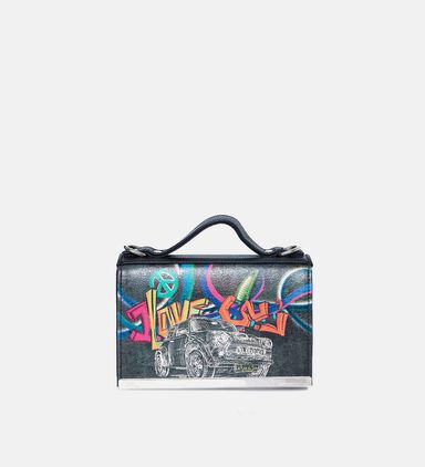 Graffiti-inspired Design Crossbody Bag