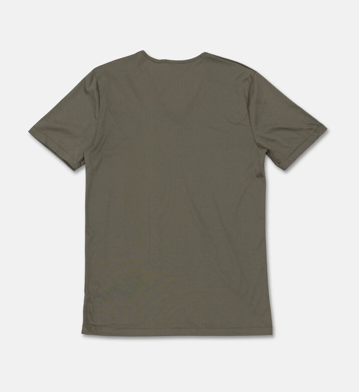Zimmerli Of Switzerland Cotton Jersey V-neck T-shirt, Dark-green, M, Packshot View