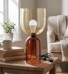 Home Deco and More Bliss 2 Pin Table Lamp, Orange, Packshot View