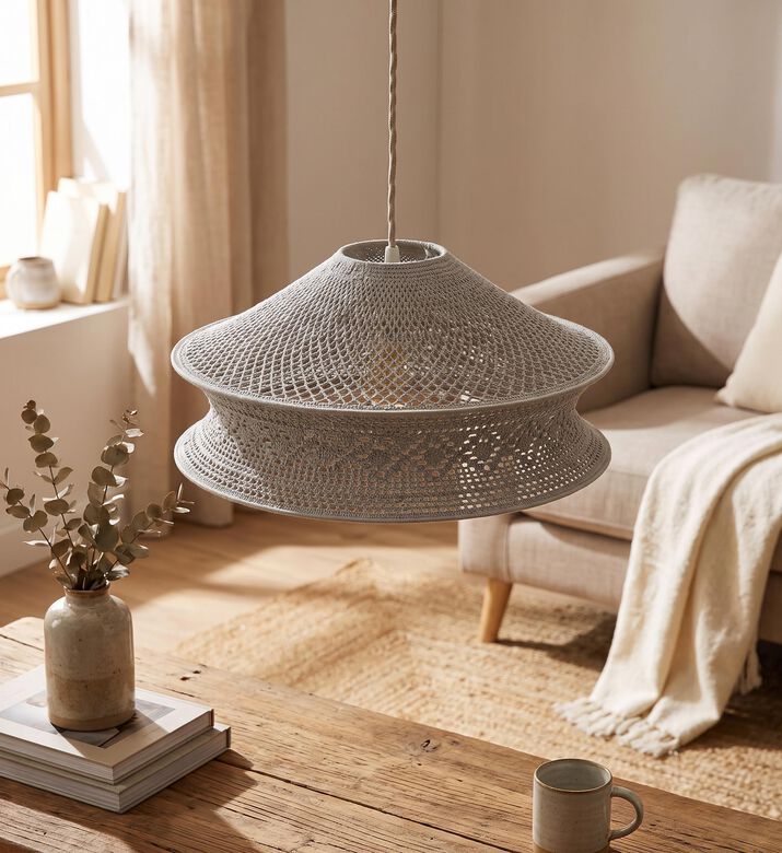 Light and Living Tarida Cotton Pendant Lamp, Packshot View