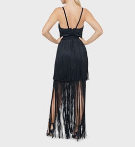 Bustier Inspired Plunging Fringe Gown Bustier Inspired Plunging Fringe Gown