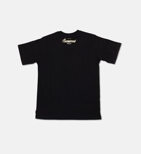 Sprayground Gold Crown Shark Teeth T-shirt, Black, 14y, Packshot View