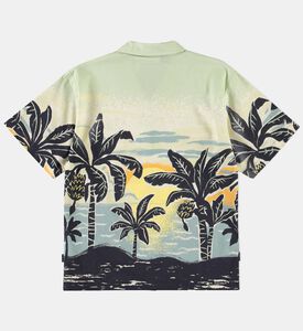 Tropical-inspired Print Crewneck T-shirt