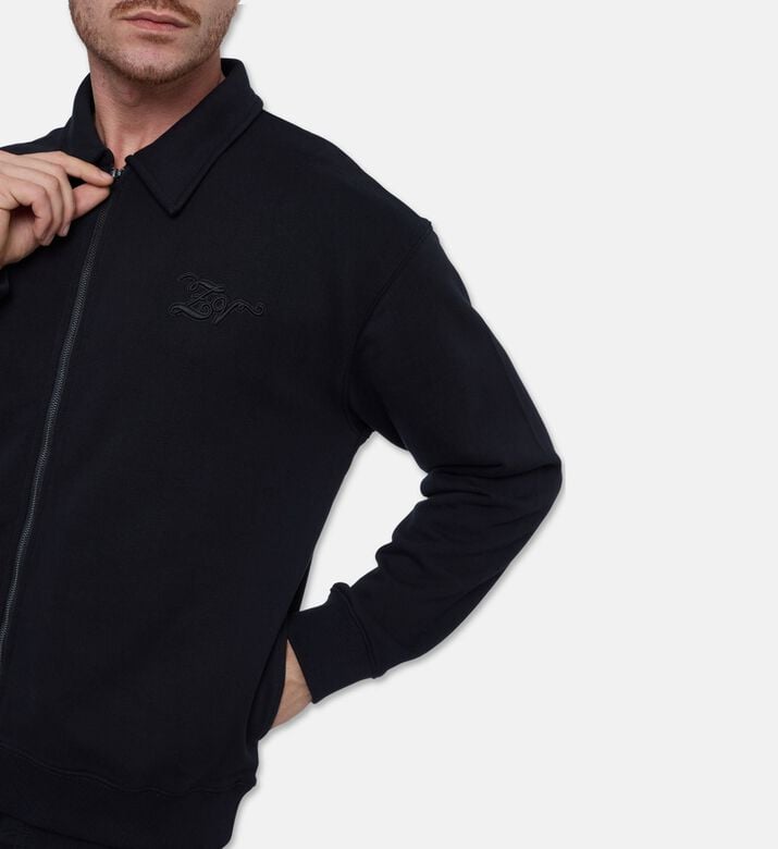 Zadig et Voltaire Logo-embroidery Full-zip Hoodie, Model View