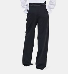 بنطال مشد بأرجل واسعة وخصر عالي