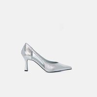 Croc-embossed Metallic Pumps