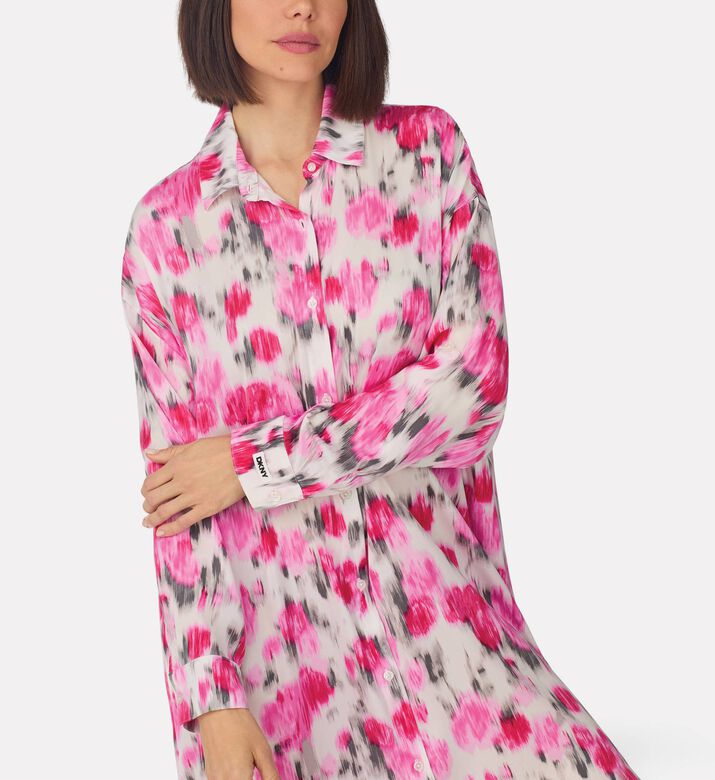 DKNY Printed Maxi Sleepshirt, Model View
