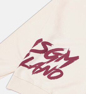 سترة طويلة الأكمام بطبعة شعار