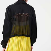 Georgette Back Lace Bomber Jacket