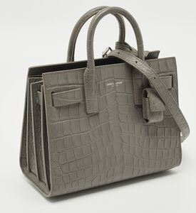 Yves Saint Laurent Saint Laurent Croc-embossed Leather Nano Classic Tote Bag, Packshot View