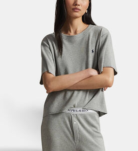 Polo by Ralph Lauren Logo-embroidery Short-sleeve Pajama Set, Model View