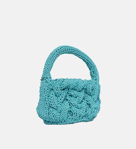 حقيبة جلد محبوك بحبل كابل