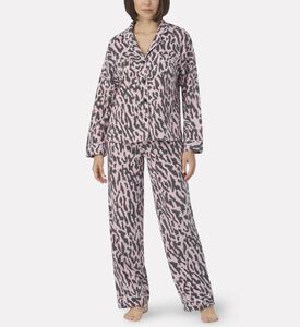 DKNY Fleece Animal Print Pajama Set, Model View