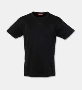 Diesel Logo-embroidery Short-sleeve T-shirt, Black, S, Packshot View