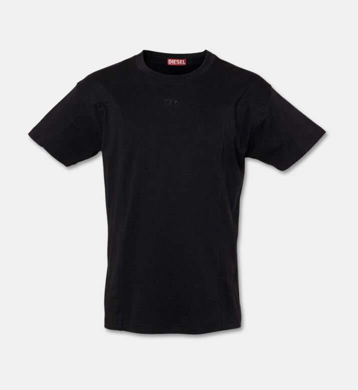 Diesel Logo-embroidery Short-sleeve T-shirt, Black, S, Packshot View