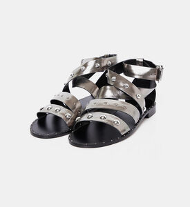 صندل نابا سماش بكعب مسطح معدني