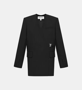 Detachable Scarf Blazer