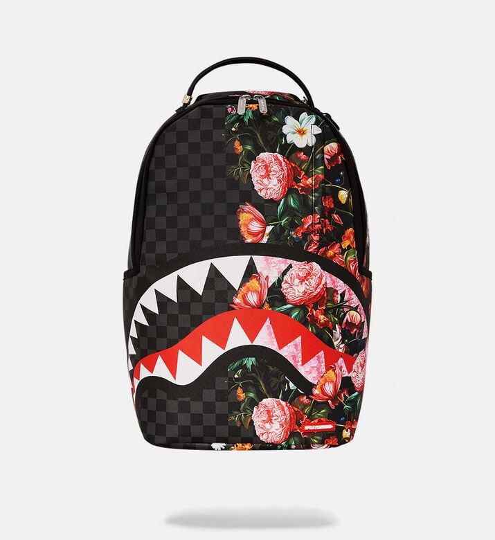 Floral Check Shark Backpack