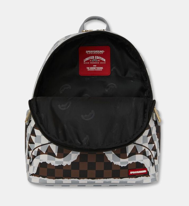 Sprayground Tear Check Pattern Oversized Backpack, Packshot View