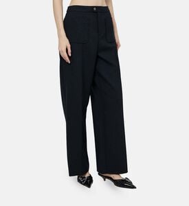 بنطال هاري بقماش صوف معالج