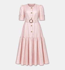 Poca and Poca Buttoned Short-sleeve Belted Dress, Packshot View