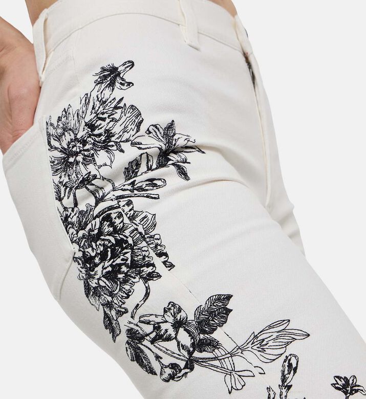 Floral-print Flared Pants