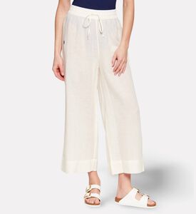 Polo by Ralph Lauren Wide-leg Cover-up Pants, White, L, Model View