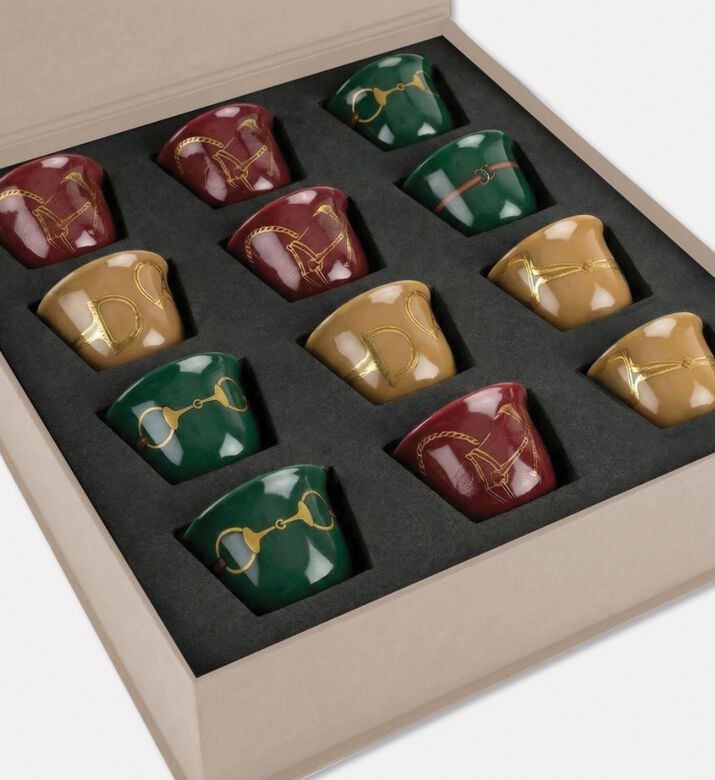 Silsal Fares 12-piece Arabic Coffee Cup Set, Packshot View