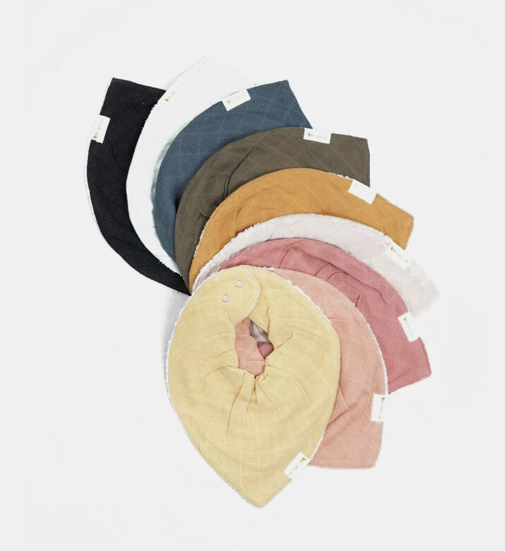 Organic 3-pack Bandana Bib - Blue Spruce