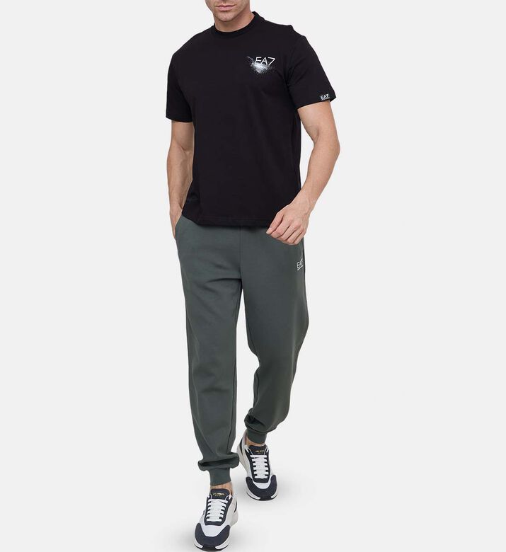 Cotton Chest Logo Crewneck T-shirt