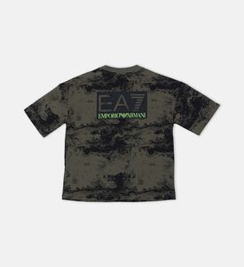 Distressed-print Crewneck T-shirt