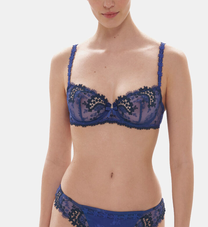 Wish Embroidered Half Cup Bra