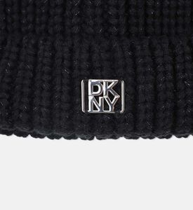 Knit Metallic Logo Beanie