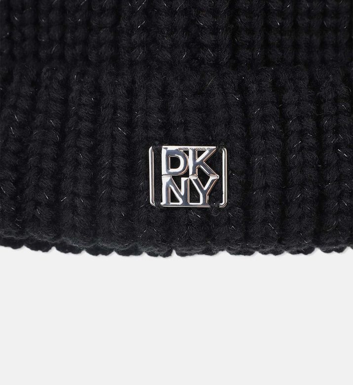Knit Metallic Logo Beanie
