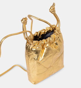 Rock To Go Creased Metallic Bucket Bag