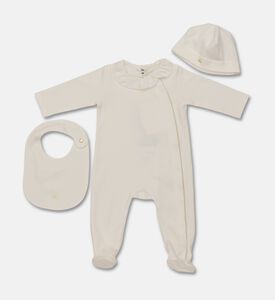 Chloe Logo-print Ruffle-detail Pajama Set, Off-white, 9m, Packshot View