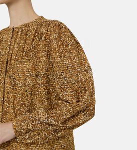 بلوزة طويلة الأكمام بطبعة على كاملها