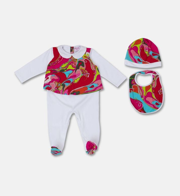 Emilio Pucci Matching Hat Bib Baby Gift Set, Packshot View