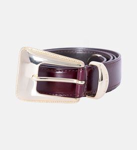 حزام معدني بحلقة وشعار محفور